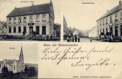 Gasthaus J. Drr, jetzt Wachter und Kirche