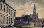 Gasthaus von Joh. Wachter (1908 erworben von Joh. Drr) und kath. Pfarrkirche mit Brcke ber die Ill.